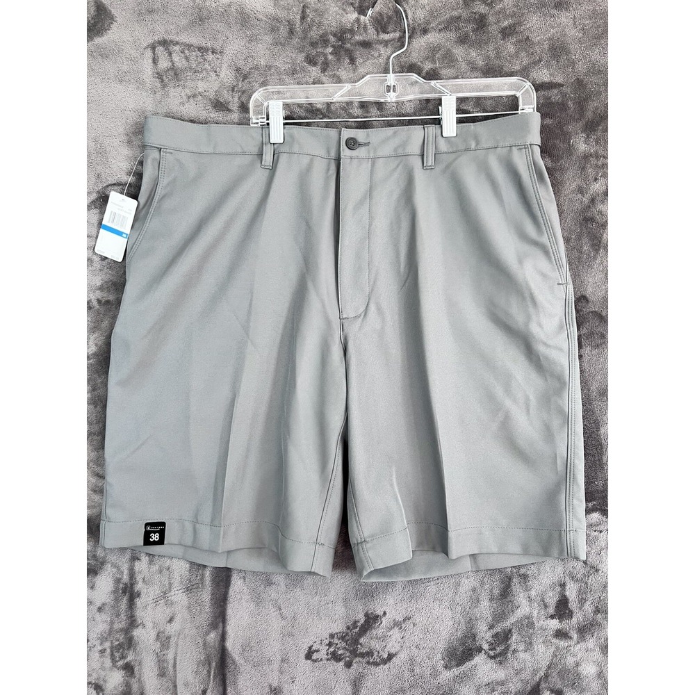 NWT PGA Tour Gray  Motionflux Driflux Stretch Sunflux Shorts Sz:38 - Quiet Shade
